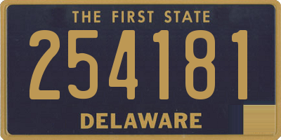 DE license plate 254181