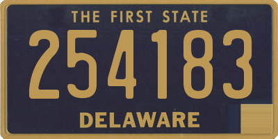 DE license plate 254183