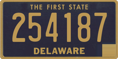 DE license plate 254187