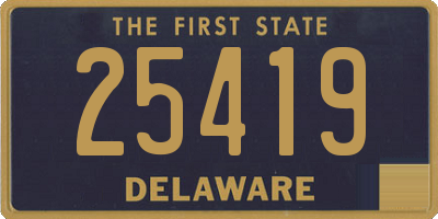 DE license plate 25419