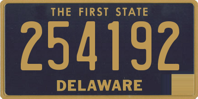 DE license plate 254192
