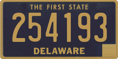 DE license plate 254193