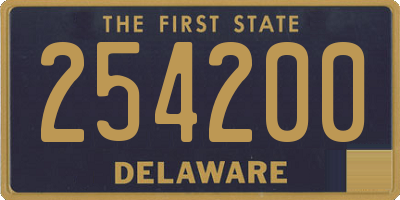 DE license plate 254200