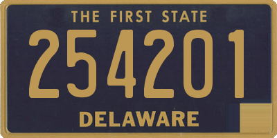 DE license plate 254201