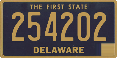 DE license plate 254202