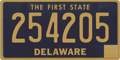 DE license plate 254205