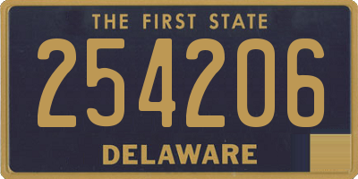 DE license plate 254206