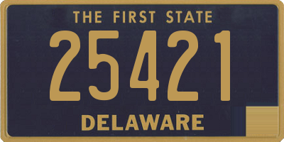 DE license plate 25421