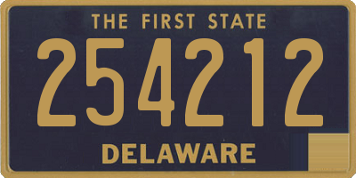 DE license plate 254212