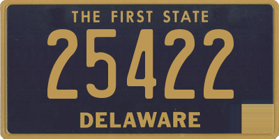 DE license plate 25422