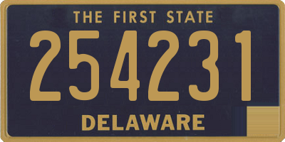 DE license plate 254231