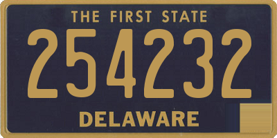 DE license plate 254232