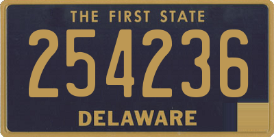 DE license plate 254236