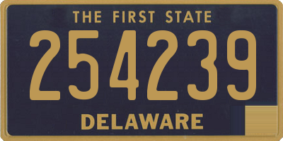 DE license plate 254239