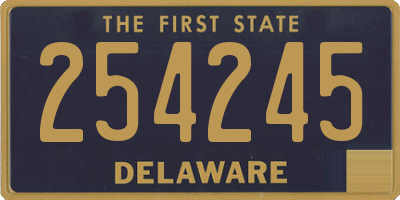 DE license plate 254245