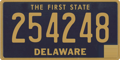 DE license plate 254248