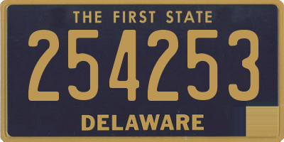 DE license plate 254253