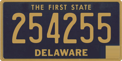 DE license plate 254255