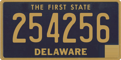 DE license plate 254256