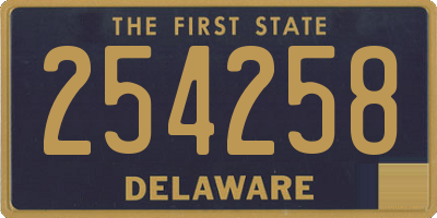 DE license plate 254258