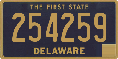 DE license plate 254259