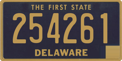 DE license plate 254261