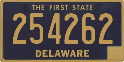 DE license plate 254262