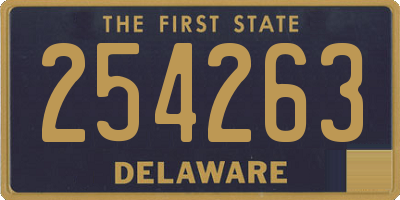 DE license plate 254263