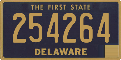 DE license plate 254264