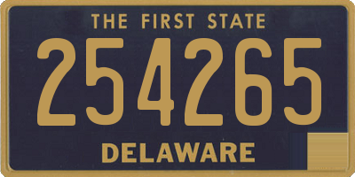 DE license plate 254265