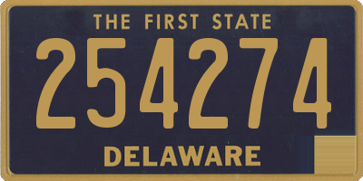 DE license plate 254274