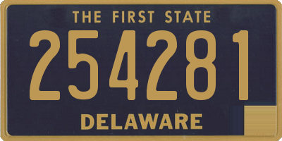 DE license plate 254281