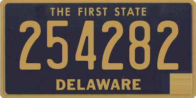DE license plate 254282