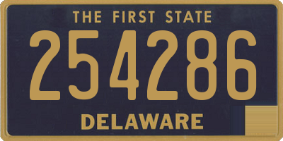 DE license plate 254286