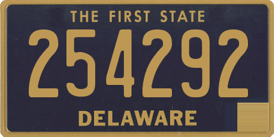 DE license plate 254292