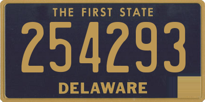DE license plate 254293