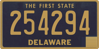 DE license plate 254294