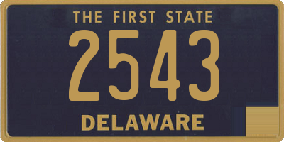 DE license plate 2543