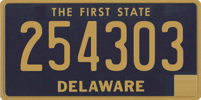 DE license plate 254303