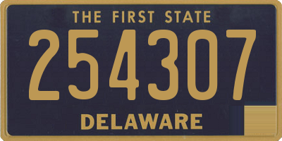 DE license plate 254307