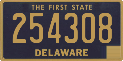 DE license plate 254308