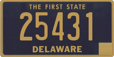 DE license plate 25431