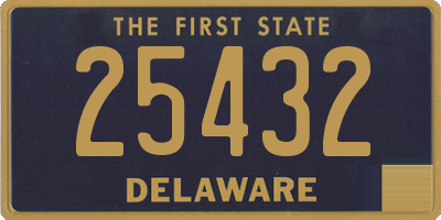 DE license plate 25432