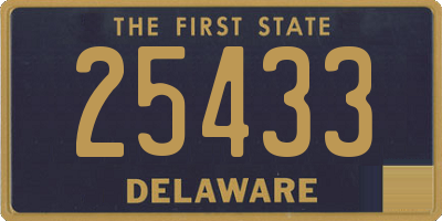 DE license plate 25433