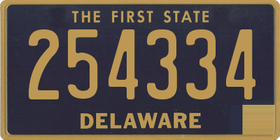 DE license plate 254334