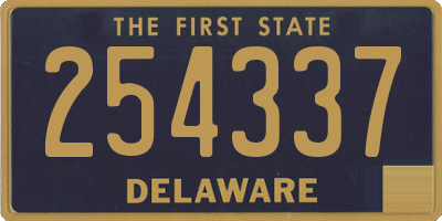 DE license plate 254337