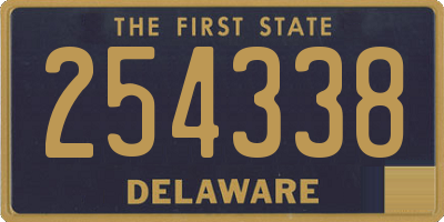 DE license plate 254338