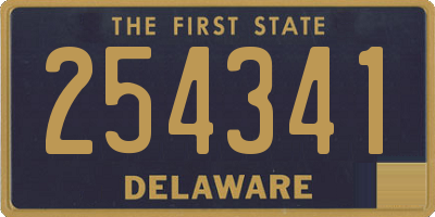DE license plate 254341