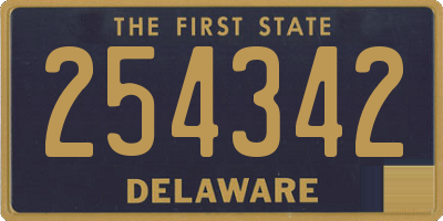 DE license plate 254342