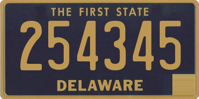DE license plate 254345